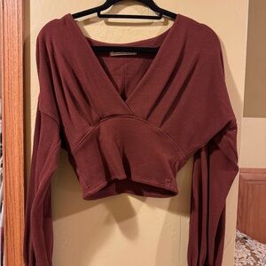 We The Free Maroon Crop Top